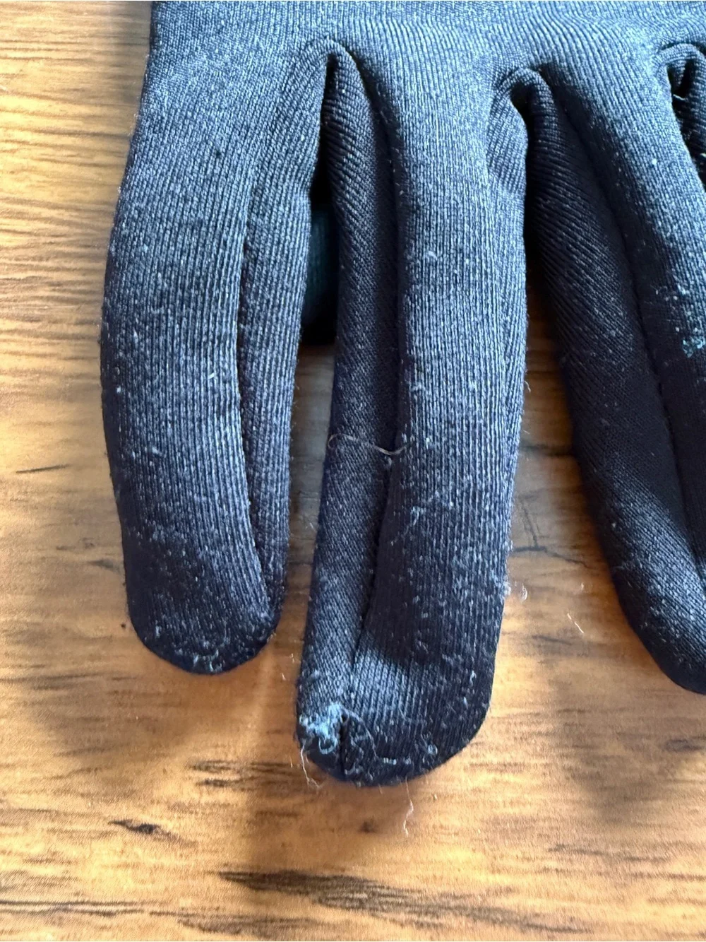 Carhartt Black Gloves with Light Blue Logo size M